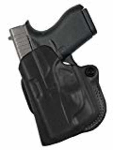 DeSantis Mini Scabbard Belt Holster Black Leather Left Hand for Glock 43